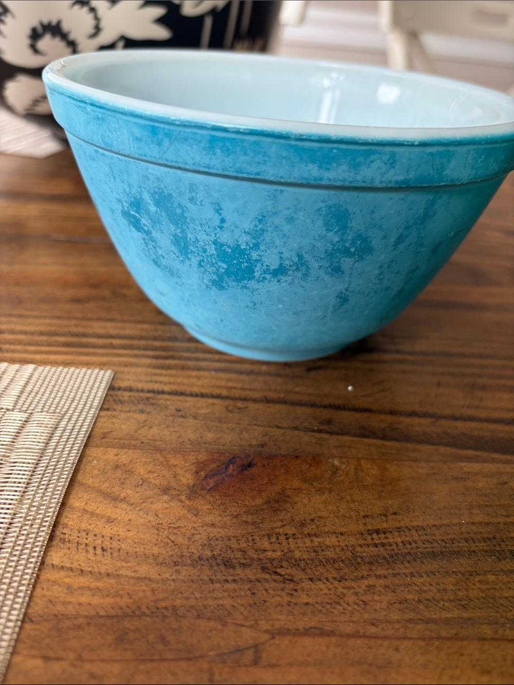 Colorful Ceramic Pyrex Mixing Bowl Set - Red, Teal, Blue - Picture 10 of 10